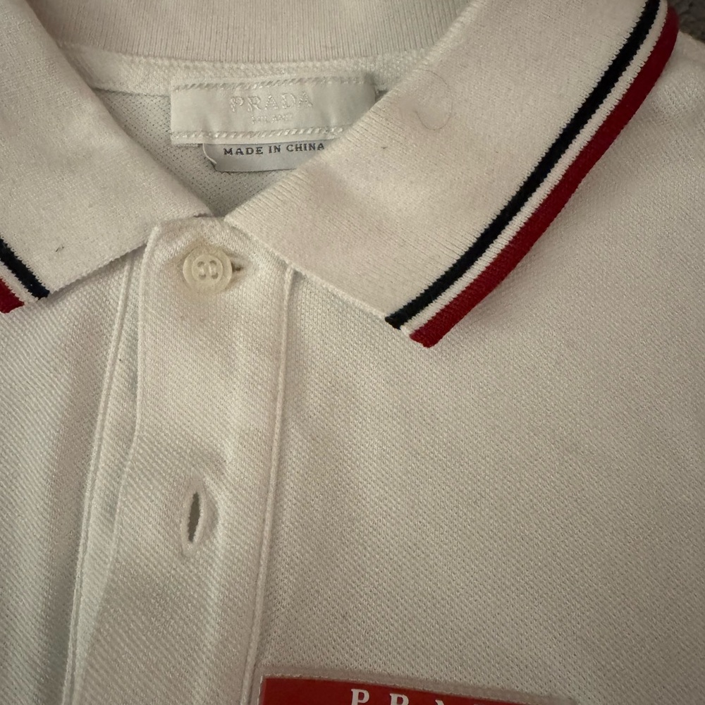Prada Cream Polo Shirt